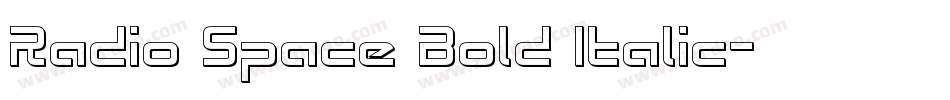 Radio Space Bold Italic字体转换